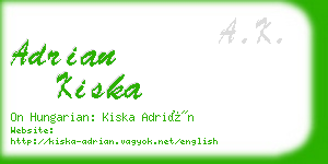 adrian kiska business card